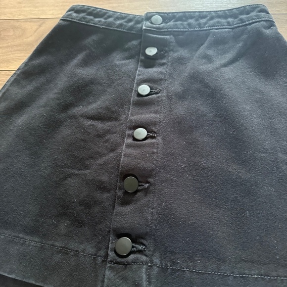 American Apparel | Size S | Vintage Black Denim Button-Down Skirt - Picture 3 of 9